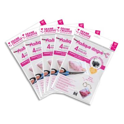 Pochette de 4 feuilles A4 Graine Créative de plastique dingue transparent imprimable