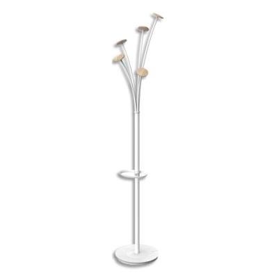 Portemanteau Alba Festival - 5 patères - Bois clair / blanc