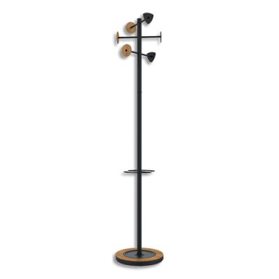 Portemanteau Unilux Bora bambou noir - 6 patères - éco conçu