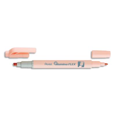 Surligneur Pentel Illumina Flex bi-pointe 2,5/4,2mm - Coloris orange pastel