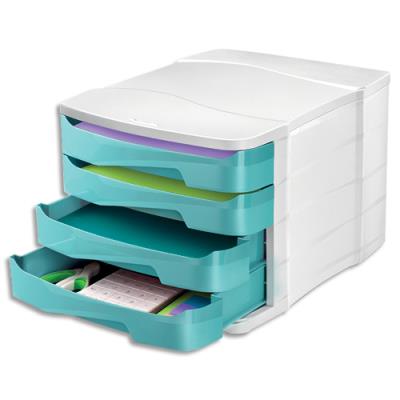Module de classement CEP PROTECT 4 tiroirs - Dim (lxhxp) : 29,2 x 24,6 x 38,6 cm - Coloris vert d'ea