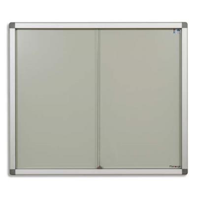 Vitrine Planorga ALGOL 12 Feuilles pour intérieur - 680x1340cm - Cadre alu, portes coulissantes avec