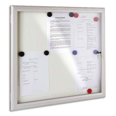 Vitrine Planorga REVERSO 6 Feuilles pour extérieur 69,2x72,8cm - Cadre alu, portes battantes - Color