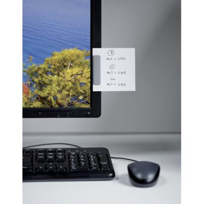 Sachet 10 barres affichage adhésives Durable - Format 6x1,7cm - Pour notes, mémos - Coloris argent