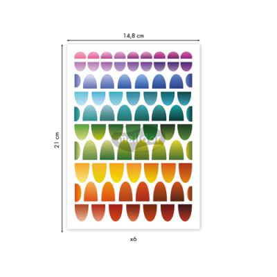 Sachet de 20 planches de gommettes repositionnables Maildor écailles assorties.