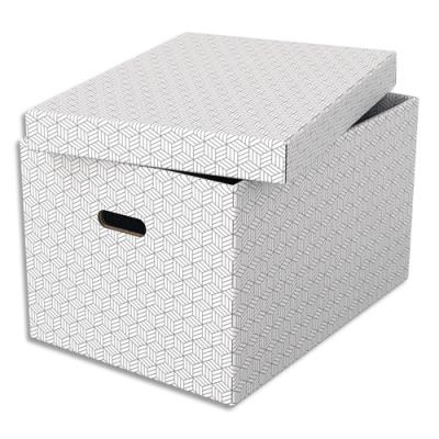 Boîte de rangement/cadeau Esselte - lot de 3 - grand format - blanc