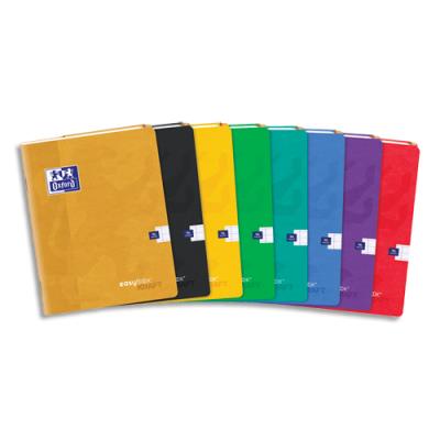 Cahier Oxford easyBook KRAFT - couverture carte - reliure piqûre - 96 p - Seyès - format 17x22cm - C