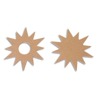 Sachet de 5 bougeoirs étoile en medium à monter O Color - Taille 14cm