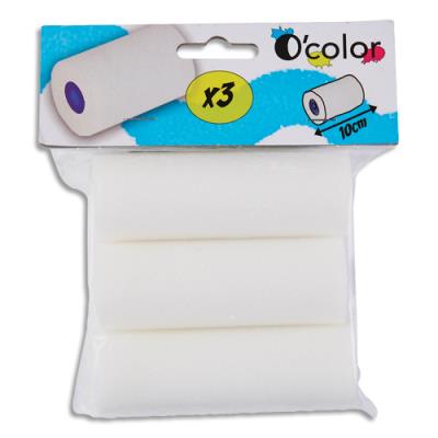Lot de 3 recharges de rouleau mousse O'Color 10cm