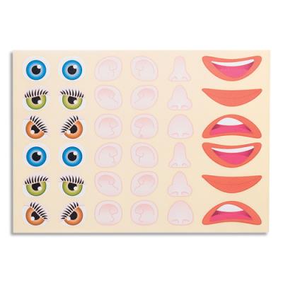 Pochette de 20 feuilles de gommettes visages - Cléopatre - 720 gommettes.