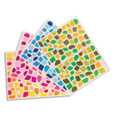 Pochette de 9 planches de gommettes mosaïque Cléopatre : 990 gommettes, Camaïeux de 3 couleurs