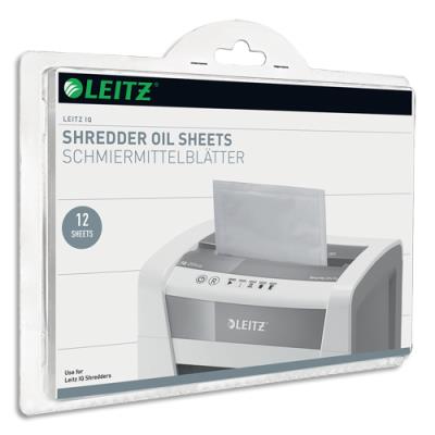 Feuilles prélubrifiées pour destructeurs Leitz - 12 feuilles - 80070000