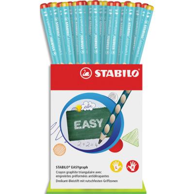 Godet de 48 crayons graphite Stabilo EASYgraph S - bleu ciel