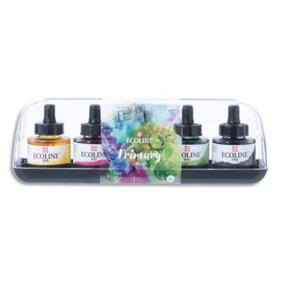 Set de 5 Aquarelle Liquide Ecoline - Couleurs primaires - 5x30ml