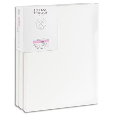 Lot de 3 toiles Lefranc & Bourgeois Studio Canvas 30x40cm