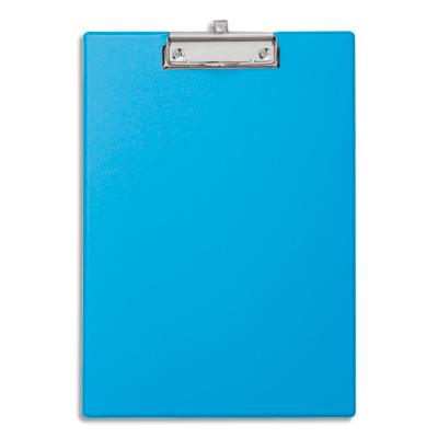 Porte-bloc simple Maul - A4 - en PVC - avec pince métal- Coloris bleu