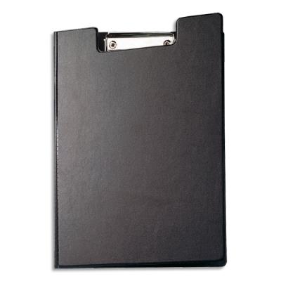 Porte-bloc à rabat Maul A4 en PVC avec pince métal- Pochette intérieure/porte-stylo - Coloris noir