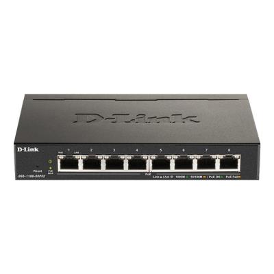 D-Link DGS 1100-08PV2 - Commutateur - intelligent - 8 x 10/100/1000 (PoE) - de bureau - PoE (64 W)