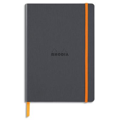 Carnet Rhodia Rhodiarama - souple - 14,8x21cm - 160 pages lignées avec élastique - Couverture simili