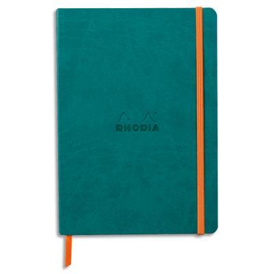 Carnet Rhodia Rhodiarama - souple - 14,8x21cm - 160pages lignées avec élastique - Couverture simili-