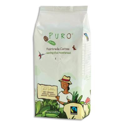 Paquet de 1kg Café moulu Puro - FAIRTRADE - 100% Arabica issu de l'agriculture biologique