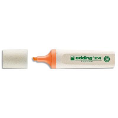 Surligneur Edding Ecoline 24 - pointe biseautée - largeur de trait de 2 à 5 mm - Couleur orange