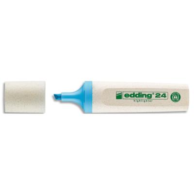 Surligneur Edding Ecoline 24 - pointe biseautée - largeur de trait de 2 à 5 mm - Couleur bleu
