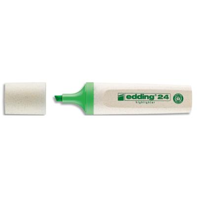 Surligneur Edding Ecoline 24 - pointe biseautée - largeur de trait de 2 à 5 mm - Couleur vert
