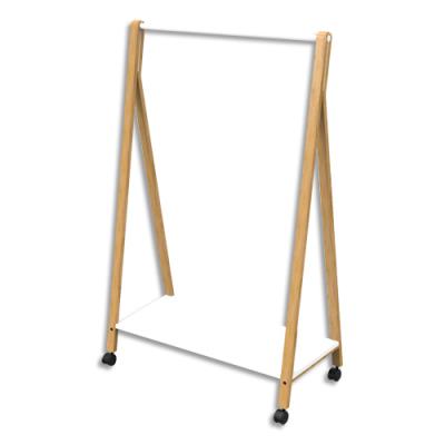 Vestiaire mobile Alba SLEEK - en bois et acier - Dim (l x h x p) : 94 x 149 x 47 cm - Coloris bois