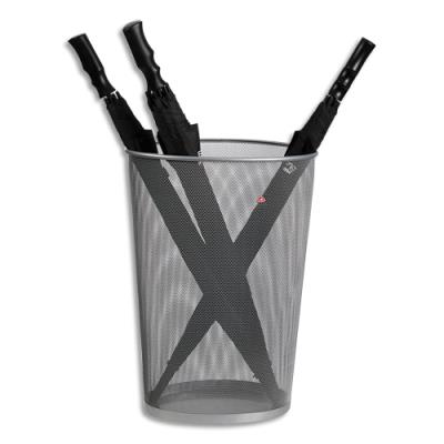 Porte-parapluies Alba - acier mesh - Capacité : 6 à 8 grands parapluies - Dim diamètre 26 x H 60 cm 