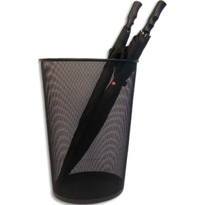 Porte-parapluies Alba - acier mesh - Capacité : 6 à 8 grands parapluies - Dim diamètre 26 x H 60 cm 