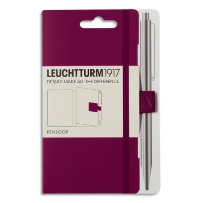 Passant élastique pour stylo Leuchtturm1917 - A coller - format 4x4x1,5cm - Coloris Bordeaux