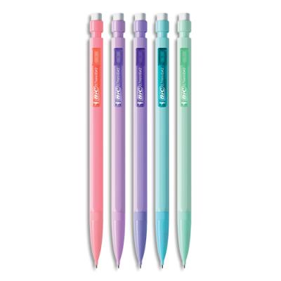 Porte mine BIC MATIC - couleurs assorties pastels - Fournis avec 3 mines HB 0,7 mm de 9 cm