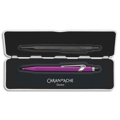 Stylo bille Caran d'Ache 849 Colormat X - Corps hexagonal en alu - finition microbillée - Slimpack-V