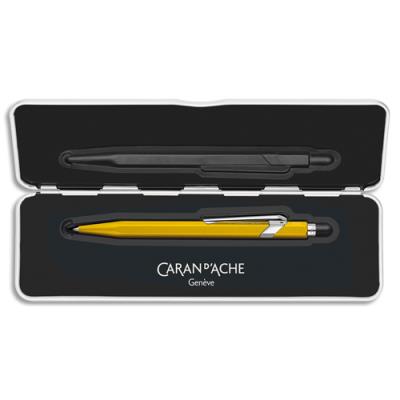 Stylo bille Caran d'Ache 849 Colormat X - Corps hexagonal en alu - finition microbillée - Slimpack-J