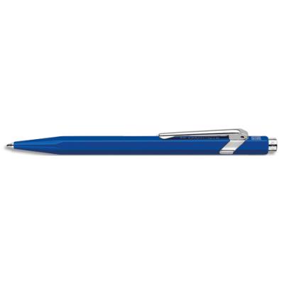 Stylo bille Caran d'Ache 849 CLASSIC - rétractable - en aluminium - Corps hexagonal bleu, encre bleu