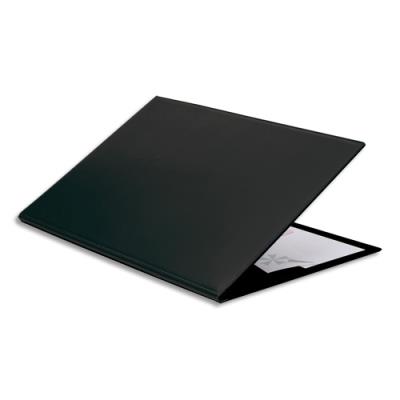 Sous-main à rabat Quo Vadis Satiny en cuir - Dimensions (l x p) : 56 x 38 cm - Coloris noir