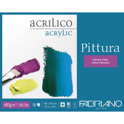 Papier Premium Fabriano Pittura - 10 Feuilles 30 x 40 cm - Blanc 400g - Idéal pour l'acrylique et go