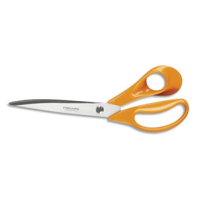 Ciseaux FiskarsClassic Pro pour droitiers de 25 cm - Lames en acier inoxydable - Coloris orange