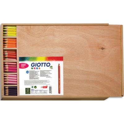 Schoolpack 144 crayons gros module Giotto Méga PEFC - couleurs assorties