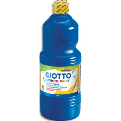 Flacon d'1 litre de gouache liquide Giotto de couleur bleu - ultra lavable