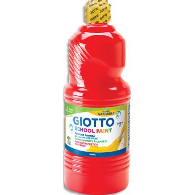 Flacon d'1 litre de gouache liquide Giotto de couleur rouge - ultra lavable