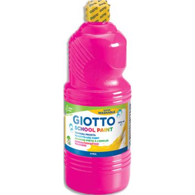 Flacon d'1 litre de gouache liquide Giotto de couleur fuchsia - ultra lavable