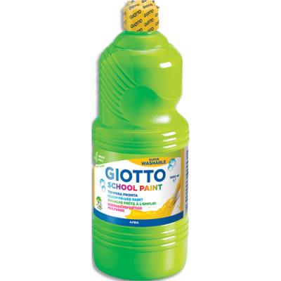 Flacon d'1 litre de gouache liquide Giotto de couleur vert clair - ultra lavable