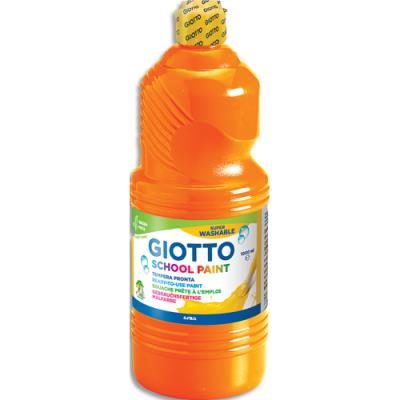 Flacon d'1 litre de gouache liquide Giotto de couleur orange - ultra lavable