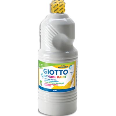 Flacon d'1 litre de gouache liquide Giotto de couleur blanc - ultra lavable