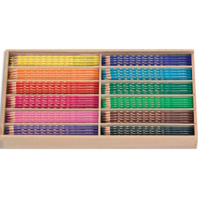 Schoolpack de 144 crayons de couleur ergonomiques triangulaires Lyra Groove Slim - couleurs assortie