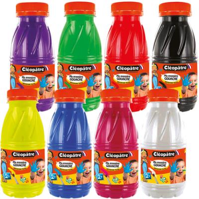 Schoolpack de peinture au doigt Cleopatre Ma Première Gouache Baby et pinceaux - dès 2 ans - 8 x 250