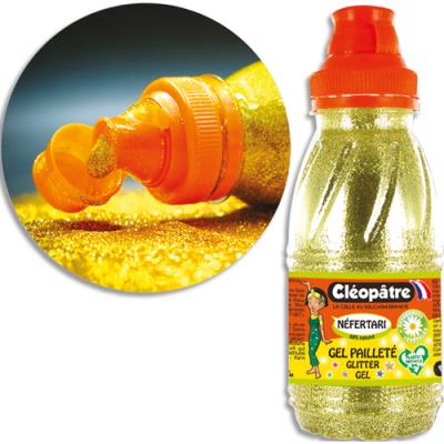 Flacon de gel pailleté Cleopatre couleur or - 250 ml x 8