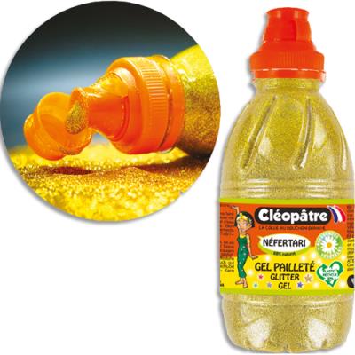 Flacon de gel pailleté Cleopatre couleur or - 500 ml x 12